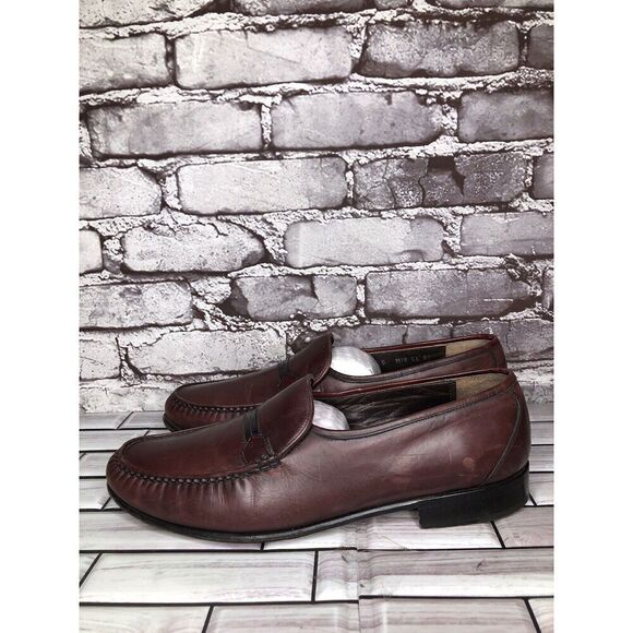 E.T. Wright 1876 Brown Leather Loafers Slip On Dress Shoes Men Sz 10.5D US/44EU - Picture 1 of 16